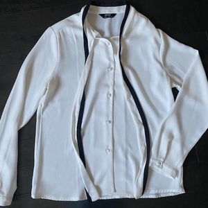 Max Button Down Shirt with Contrast Neck Tie